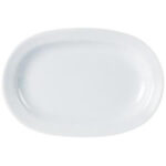 Rimmed Deep Oval Plate 25cm/10"