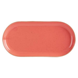 Coral Narrow Oval Plate 30cm / 12"