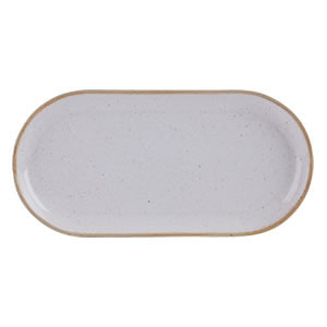 Stone Narrow Oval Plate 30cm / 12"