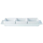 Square Shaped Set of 3 Bowls & Tray 29x9cm/11.5"x3.5"