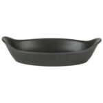 Rustico Carbon Oval Eared Dish 29cm