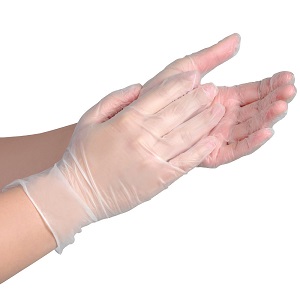 Gloves Vinyl: Clear Powder Free 1 x 100  Medium
