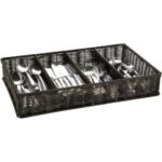 Poly Rattan Cutlery Basket Black