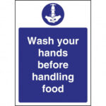 Wash hands Before Handling Food Sign