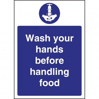 Wash hands Before Handling Food Sign