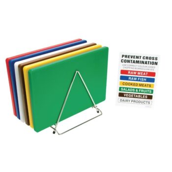 Extra Thick   High Density Chopping Board Full Set & Rack