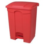 BIN:Kitchen Pedal Bin Red 87Ltr
