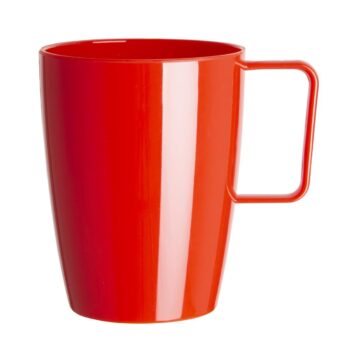 Olympia Kristallon Polycarbonate Handled Beakers Red 284ml (Pack of 12)
