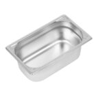 Vogue Heavy Duty Stainless Steel 1/4 Gastronorm Tray 100mm