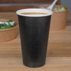 Fiesta Recyclable Hot Cup Single Wall Black 16oz (Sleeve 50)