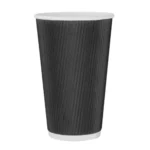 Fiesta Recyclable Hot Cup Ripple Wall Black 16oz (Box 500)