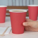 Fiesta Recyclable Hot Cup Single Wall Red 8oz (Sleeve 50)
