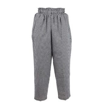 Chef Works Essential Baggy Pant Small Black Check 