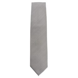 Chef Works Tie Silver Black Fine Stripe