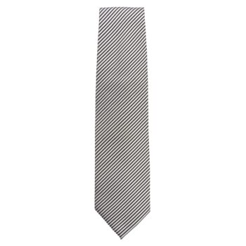 Chef Works Tie Silver Black Fine Stripe
