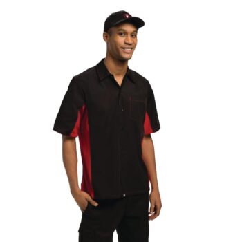 Chef Works Contrast Shirt Black & Red 