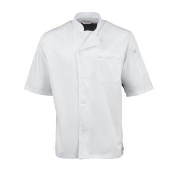Chef Works Ventilated Coat Short Sleeve White with Grey Panels 
