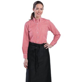 Chef Works Ladies Red Gingham Shirt 