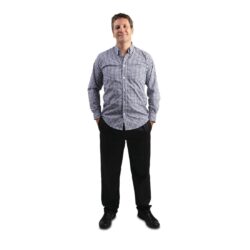 Chef Works Mens Black Gingham Shirt 
