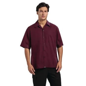 Chef Works Merlot Cool Vent Chef Shirt Polycotton