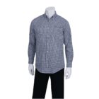 Chef Works Mens Dark Navy Gingham Dress Shirt (D500BWK) 