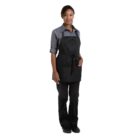 Chef Works Three Pocket Short Bib Apron Black
