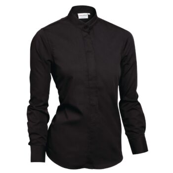 Chef Works Ladies Mandarin Shirt Black
