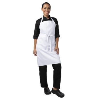 Chef Works White Recycled Bib Apron