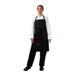 Chef Works Black Recycled Bib Apron