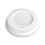 Fiesta Recyclable Lid for Hot Cups- White 8oz (Box 1000)
