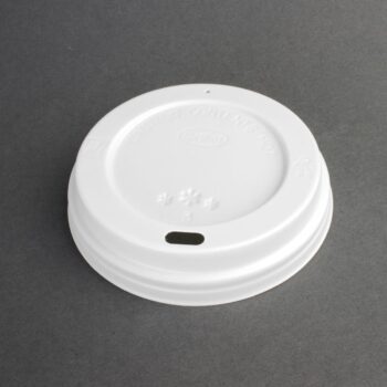 Fiesta Recyclable Lid for Hot Cups- White 12oz/16oz (Sleeve 50)