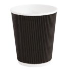 Fiesta Recyclable Hot Cup Ripple Wall Black 8oz (Box 500)