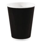 Fiesta Recyclable Hot Cup Ripple Wall Black 12oz (Sleeve 25)
