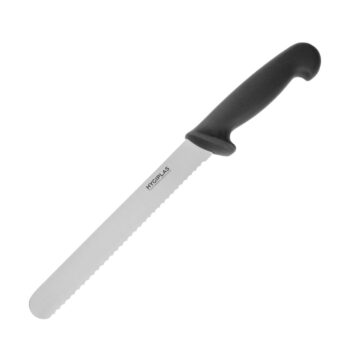 Hygiplas Bread Knife Black Handle - 8"