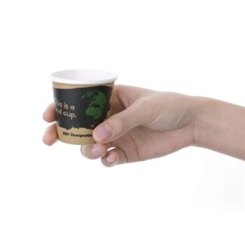 EDLP Fiesta Compostable Hot Cup Single Wall 'Kind' - 4oz (Box 1000)