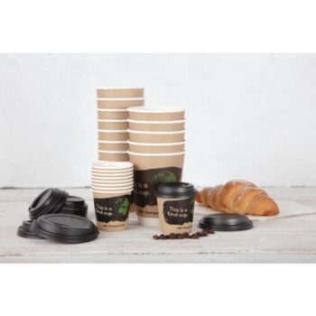 Fiesta Compostable Hot Cup Double Wall 'Kind' 12oz (Sleeve 25)