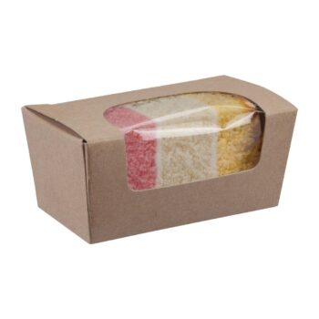 Colpac Kraft Paperboard Small Cake Box with Window ((Pack 500)