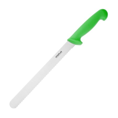 Hygiplas Slicer Serrated Green - 10"