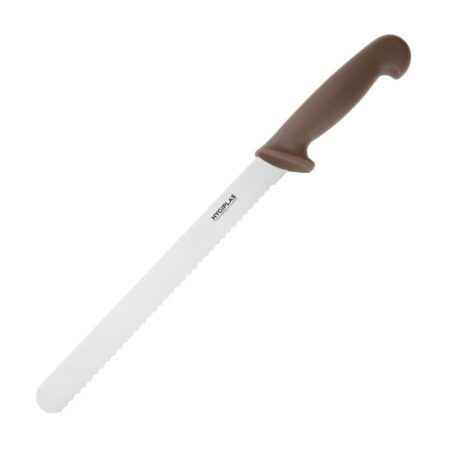 Hygiplas Slicer Serrated Brown - 10"