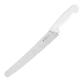 Hygiplas Serrated Pastry Knife White - 10"