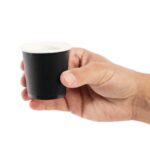 Fiesta Recyclable Hot Cup Single Wall Black 4oz (Sleeve 50)