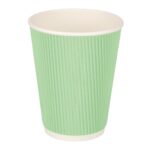 Fiesta Recyclable Hot Cup Ripple Wall Aqua 12oz (Box 500)
