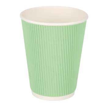 Fiesta Recyclable Hot Cup Ripple Wall Aqua 12oz (Box 500)