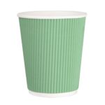Fiesta Recyclable Hot Cup Ripple Wall Aqua 8oz (Box 500)