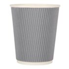 Fiesta Recyclable Hot Cup Ripple Wall Charcoal 8oz (Sleeve 25)