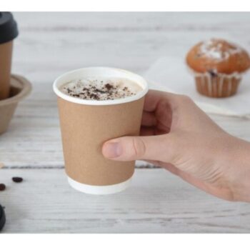 Fiesta Recyclable Hot Cup Double Wall Kraft 8oz (Box 500)