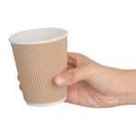 Fiesta Recyclable Hot Cup Ripple Wall Kraft 8oz (Sleeve 25)