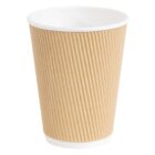 Fiesta Recyclable Hot Cup Ripple Wall Kraft 12oz (Box 500)