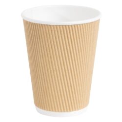 Fiesta Recyclable Hot Cup Ripple Wall Kraft 12oz (Box 500)
