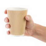 Fiesta Recyclable Hot Cup Ripple Wall Kraft 12oz (Sleeve 25)